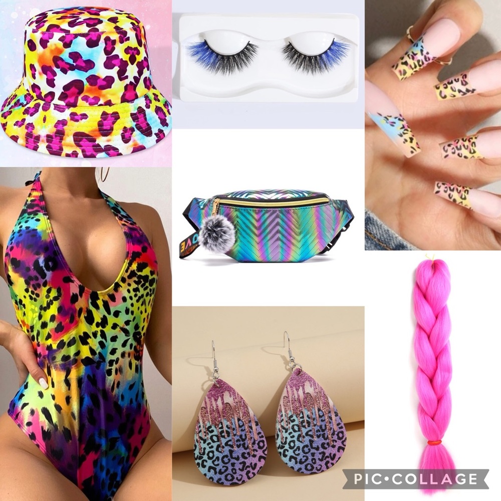 Lisa Frank Inspired Rave Outfit Large